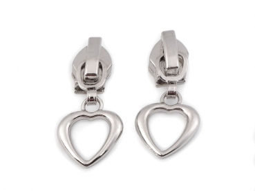 1 Reißverschluss Zipper Herz